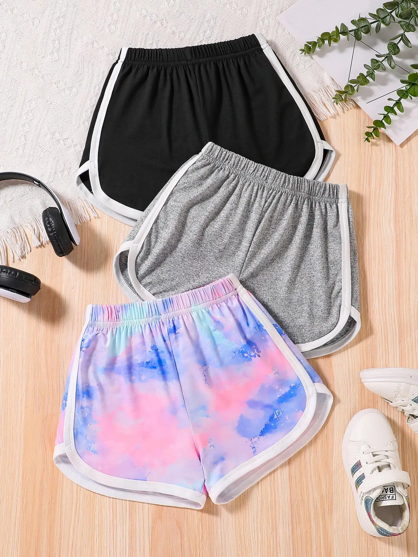 Girl's Shorts, Casual Comfy Breathable Shorts for Daily Wear, Kids Bottoms for Summer