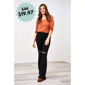 Latched Mama 3/4 Sleeve Scoop Neck Nursing Top 2.0