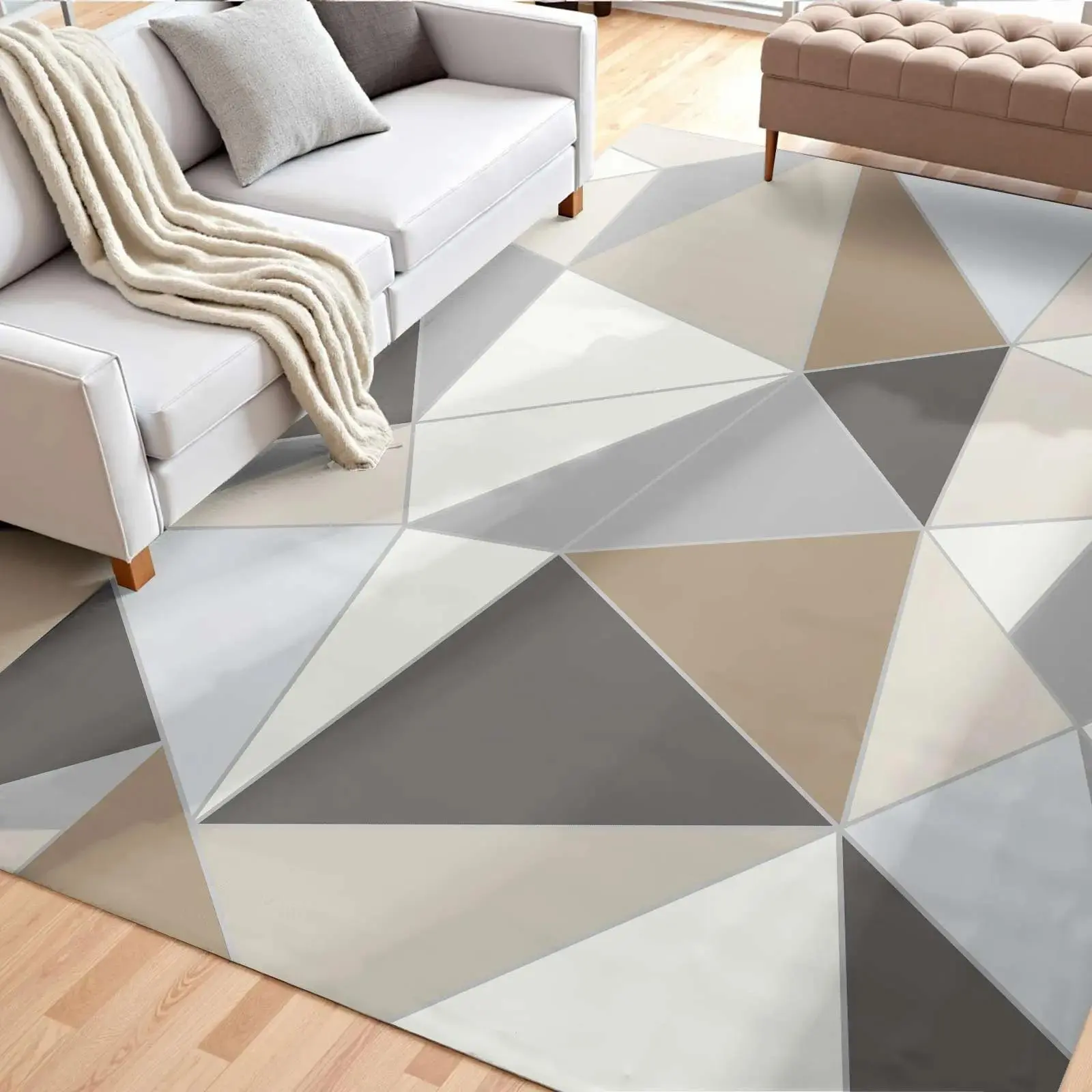 【SummerFinds】VEVOR Area Rug, 5 x 7 ft Large Washable Rug, Non-Slip and Tear-Resistant Soft Carpet, Pet & Child Friendly Modern Area Rugs, Indoor Mat for Bedroom, Living Room, Kids Room, Entryway, Charcoal Gray