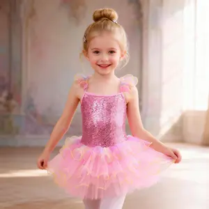Girls Sparkly Sequin Ballet Tutu Dress,Kids   clothing Ballerina Recital Costume,Perfect for Dance Performances