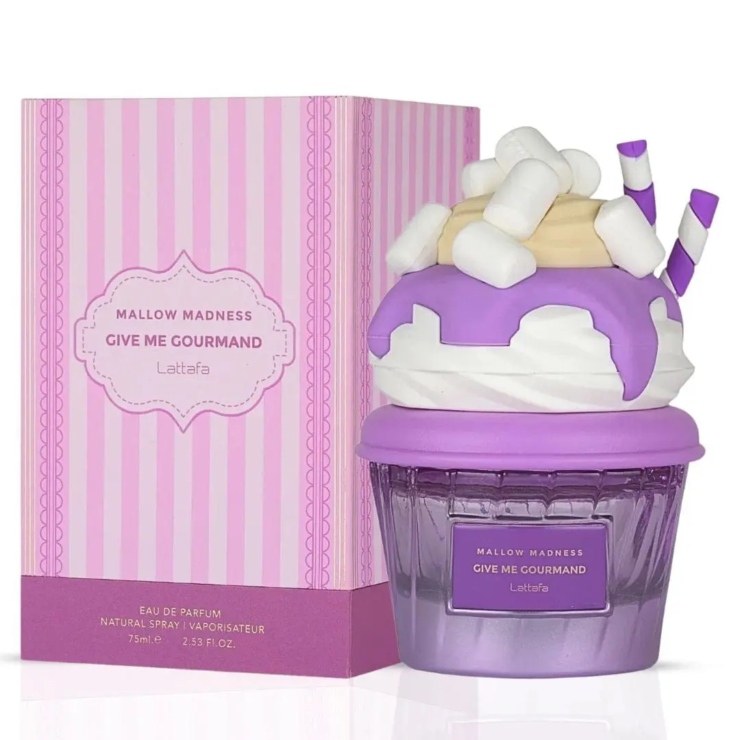 Lattafa Mallow Madness Eau de Parfum 75ml | Decadent Marshmallow & Creamy Sweet Notes | Unisex Long-Lasting Fragrance
