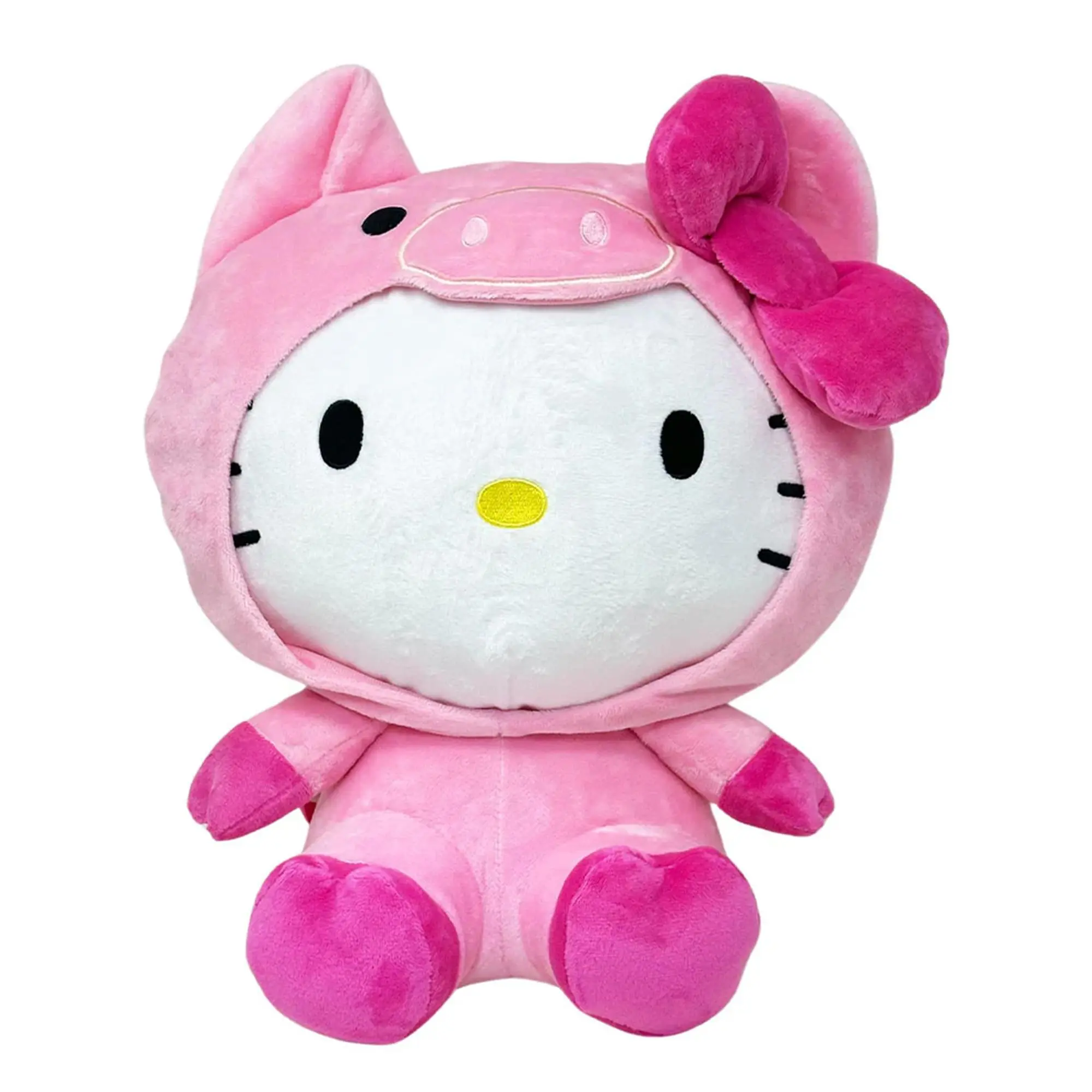 Sanrio Hello Kitty 15-in Unisex Collectible Plush Backpack, Pig Costume Design with Little Snout, Soft Pink Pig Costume Style for All Ages