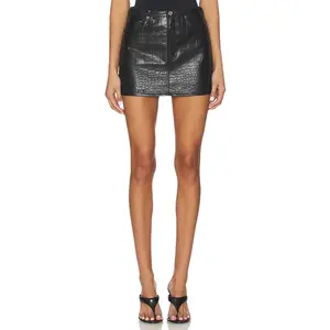 AGOLDE Kiera Mini Skirt in Croc