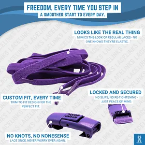 Flat Elastic Shoelaces - Ideal for Dress, Sports, and Hiking Shoes for Superior Comfort and Style