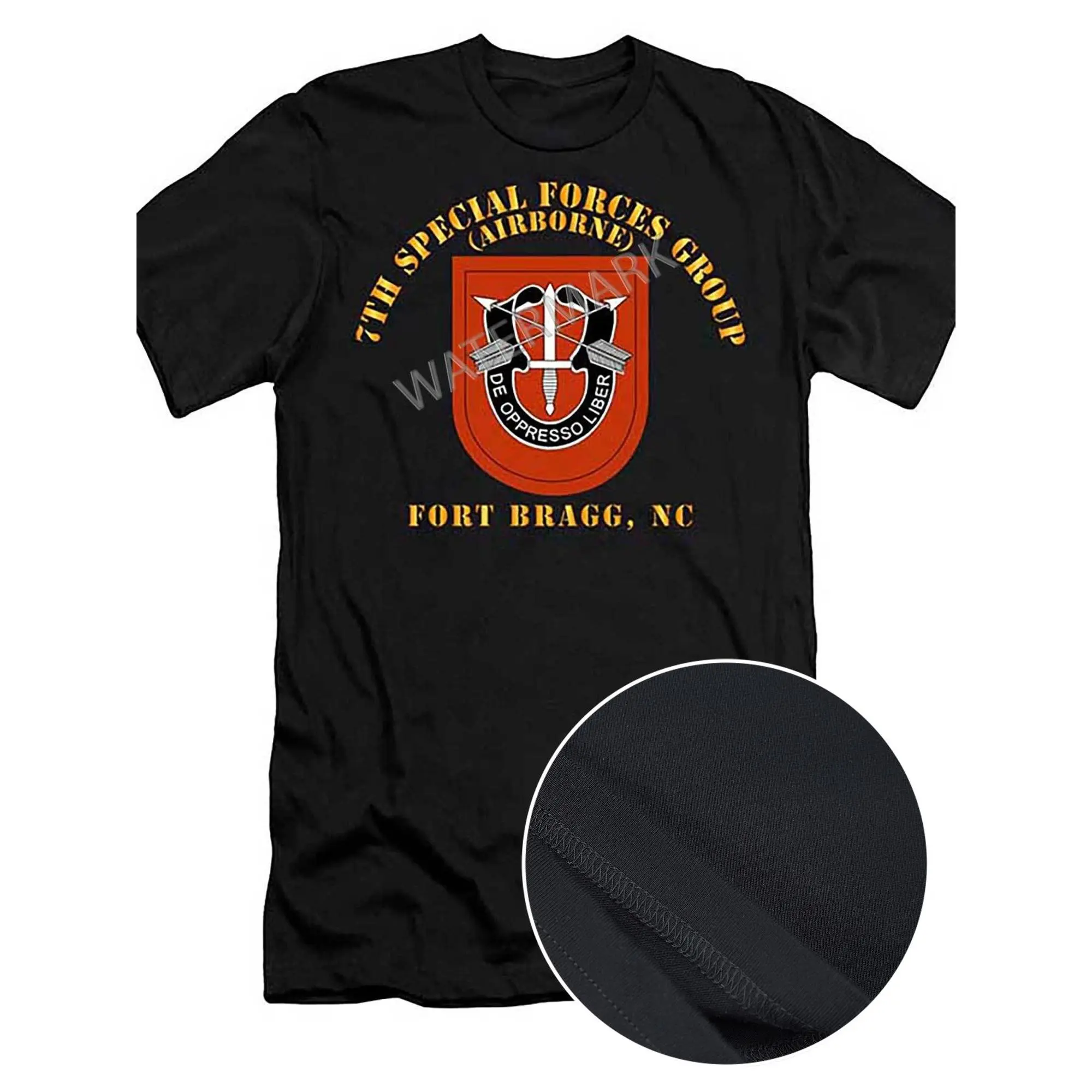 Army - 7th Special Forces Group w Flash - FBNC T-Shirt 846725 funny Men's Short Sleeve Graphic T-shirt Collection black PX