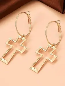 Trend Cross Design Dangle Earrings, 1 Pair Vintage Trendy Dangle Earrings, Chic Gorgeous Jewelry As Gift for Girlfriend