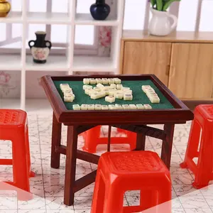 Mini Chinese Mahjong Dollhouse Accessory Miniature Model for Dollhouse Decoration, Miniature Scenery, Mini Ornaments, Photography Props - Perfect Collectibles and Christmas Gifts