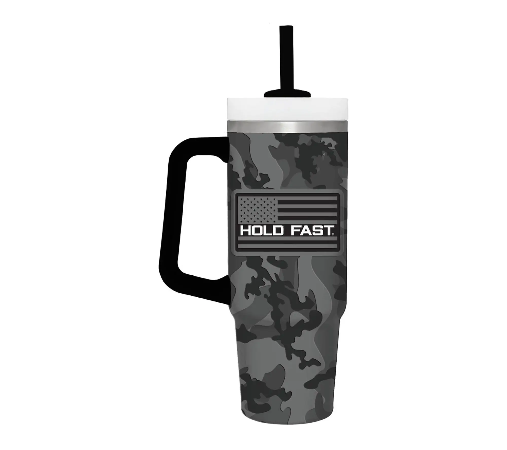 HOLD FAST 30 oz Stainless Steel Mug With Straw