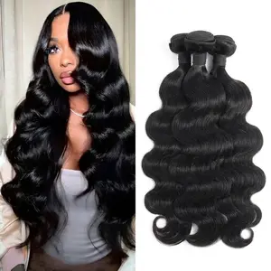 LUCKOCKOS HAIR  Raw Bundles Human Hair Body Wave, No Tangle Shedding, Keep Texture Silky Soft After Multiple Washes, 12A Raw Brazilian Hair Bundles 24-30 Inches, Triple Lifespan 3X