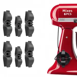 6pcs Cord Organizer for Appliances  Durable Rubber Cord Wrapper for Kitchen & Office Multifunctional Cable Tie 3M Adhesive Stable Design Easy Storage Home Appliance Cord Hider