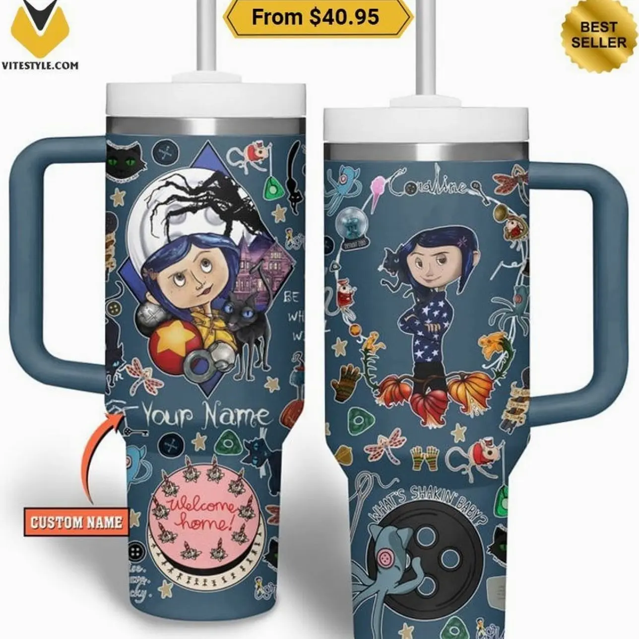 Coraline Halloween CUSTOM Tumber Cup