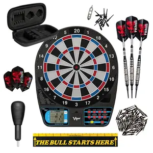 Viper 42-9019 787 Electronic Pitbull Soft Tip Darts, The Bull Starts Here Throw Line Marker & Tip Remover Tool, Red