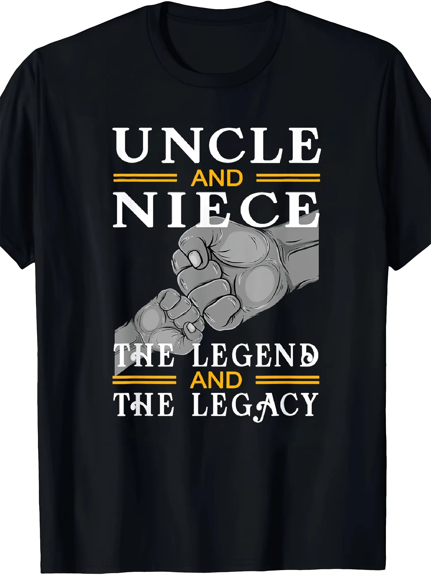 Uncle And Niece Matching 'The Legend The Legacy' Graphic T-Shirt - 100_ Short Sleeve Crew Neck - Ideal for Family Gatherings Festivals Sports & Home Wear; Perfect Gift for Birthdays Friends & Special Occa