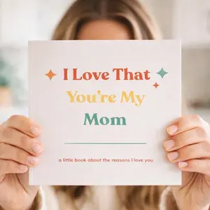 Mother’s Day Fill-In-The Blank Book for Mom | Meaningful Card & Keepsake in One | 8x8 Soft Cover