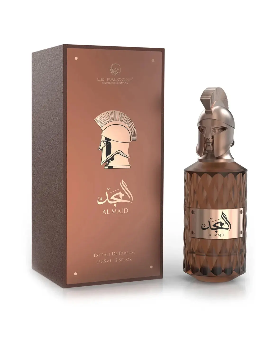 LE FALCONE Al Majd Extrait De Parfum - 85ml (2.8 oz) Pocket-Size Potent Musk Unisex Fragrance, Long Lasting Colognes, Luxurious Woody Amber Scent, Single Item