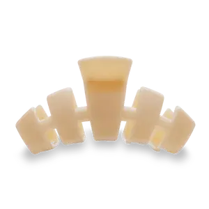 TELETIES - Almond Beige - Large - Classic Hair Claw Clip - Strong Grip