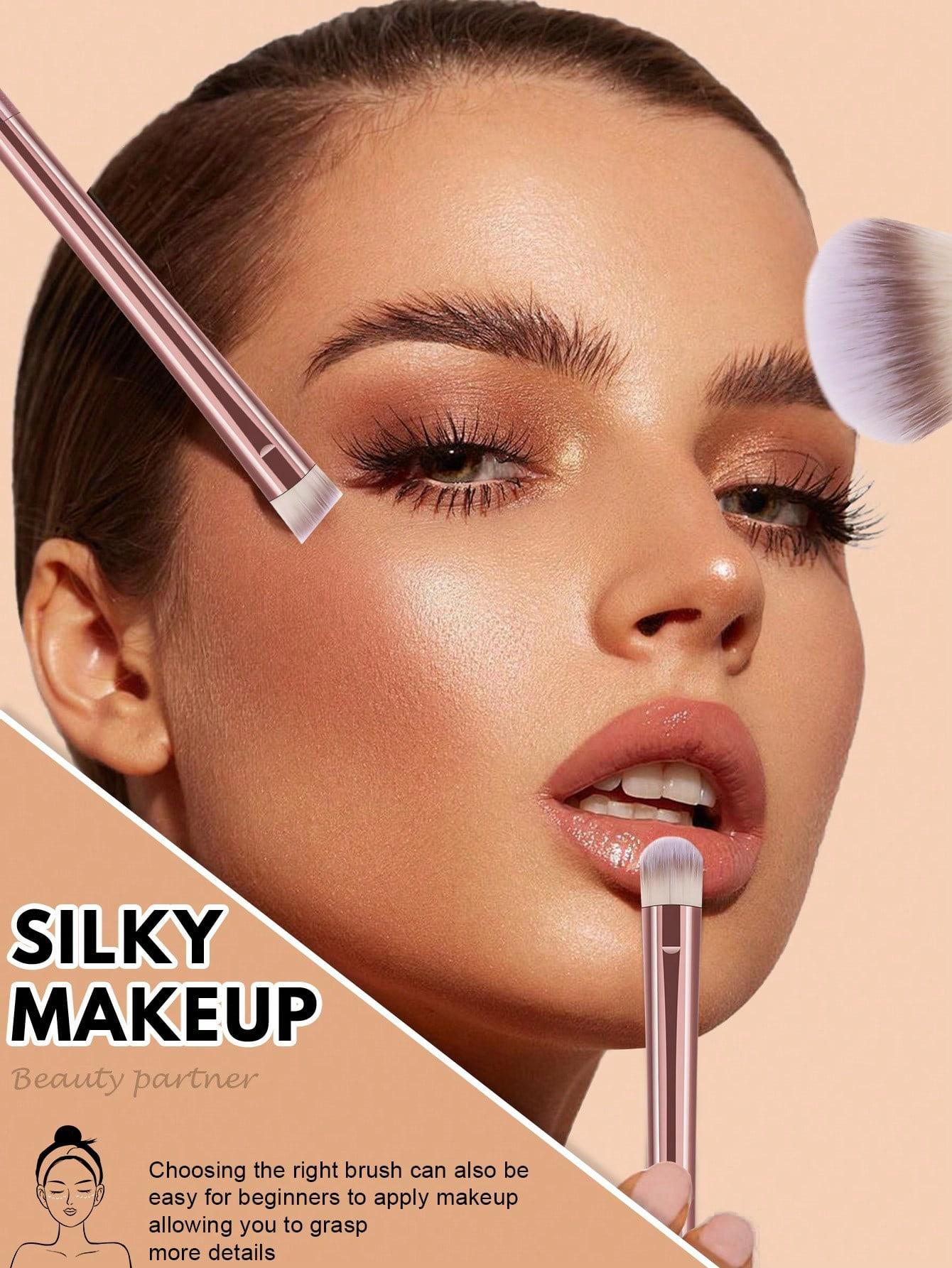 42PCS Makeup Tools Set Including:30PCS Makeup Brush Set+2PCS Makeup Sponges+3PCS Mini Makeup Sponges+3PCS Mini Air Cushion Powder Puffs+1pc Eyelash Curler+1pc Hairband+2PCS Hand Bowl Strap+1pc Makeup Brush Cleaning Tools