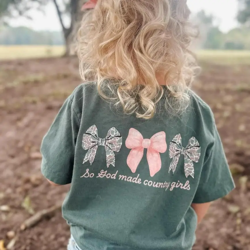 Coquette God Made Country Girls Short Sleeve Youth and Adult T-Shirt Sweatshirt, graphic tees country youth boy clothes, toddler boy clothing stuff, boys clothing, southern boy clothes, southern apparel outdoor play, clothing merch