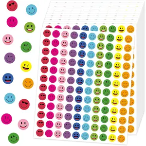 6000 Piece Happy Smile Face Stickers - Colorful Round Stickers for Students & Teachers