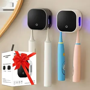 Smart Uvc Toothbrush Disinfector, Wall-Mounted No-Drill Toothbrush Holder, Long Battery Life, Portable & Convenient Design, Toothbrush Storage, Uv Toothbrush Holders