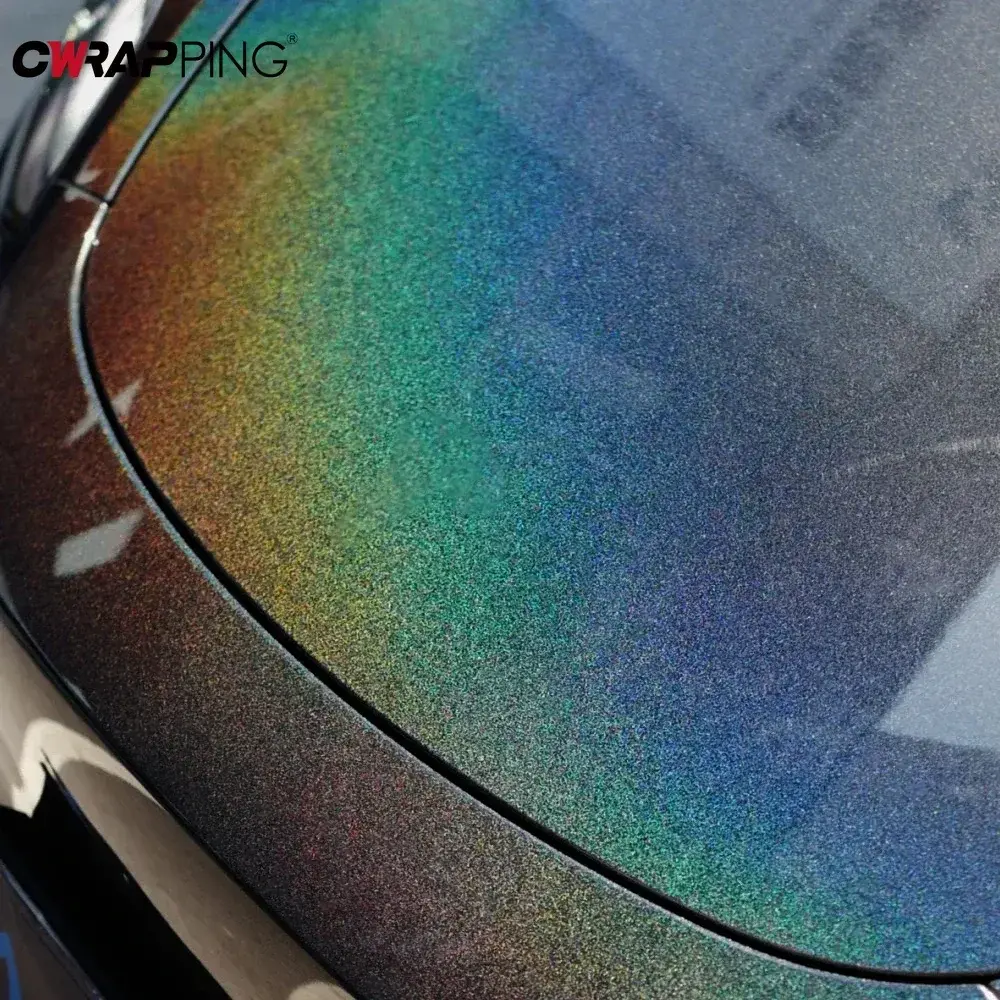 Car Holographic Rainbow Laser Film Vinyl Gloss Wrap Custom Decals Internal Exterior Waterproof Stickers Motorcycle Accessories