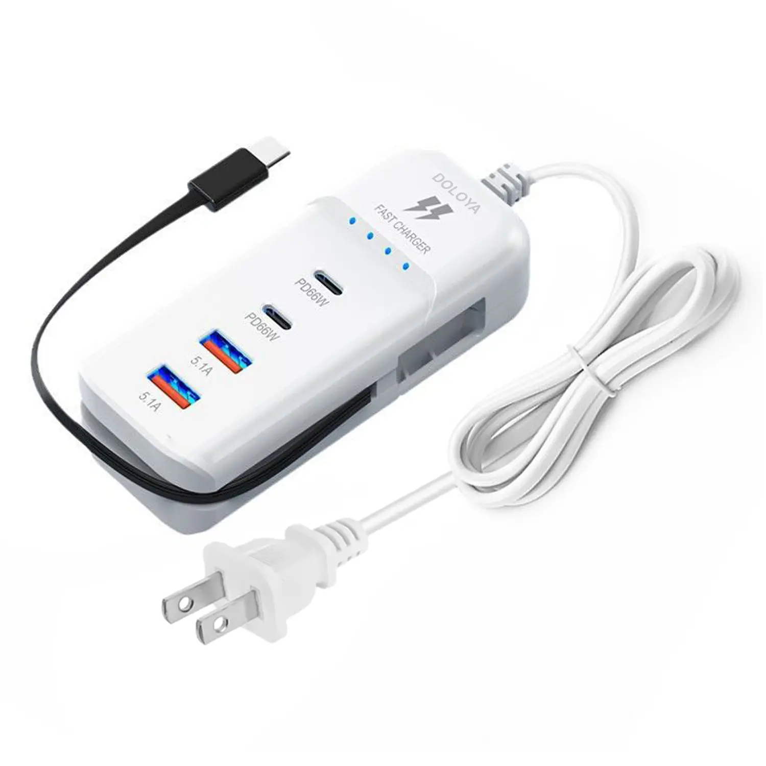 5Ports Type C PD Fast Desktop Charging Hub, Multi-Device USB C Charging Station for iPhone/iPad/Mac/Samsung/Google Pixel/LG for Phone, Tablet