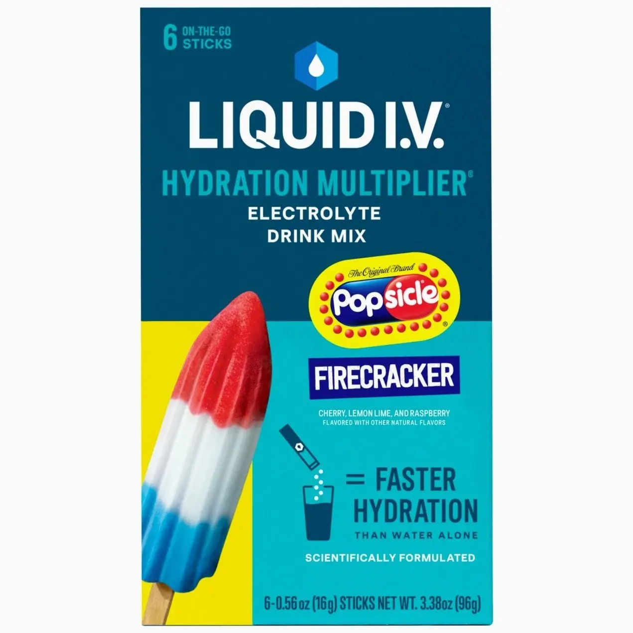 Liquid I.V.® Popsicle Firecracker Hydration Multiplier® Powdered Electrolyte Drink Mix, 6 Count Packets