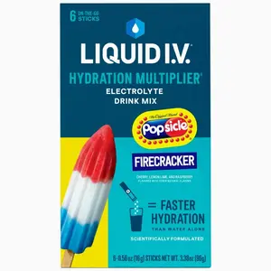 Liquid I.V.® Popsicle Firecracker Hydration Multiplier® Powdered Electrolyte Drink Mix, 6 Count Packets