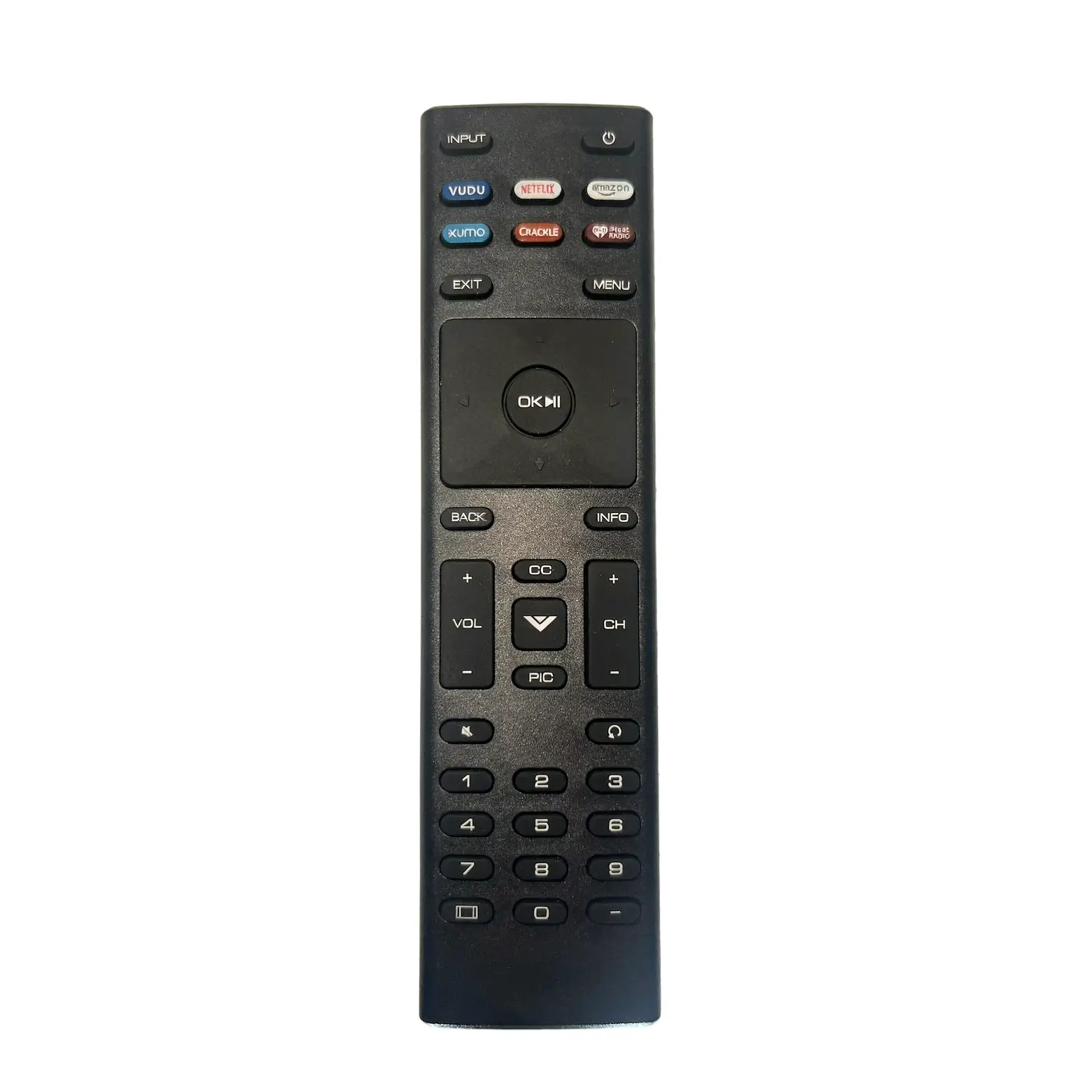 Replacement Remote Control for Vizio Smart TV (XRT136 Model), Compact Lightweight Design, 6-Key Streaming Shortcuts (Netflix, Amazon, Vudu, iHeart), Batteries Not Included