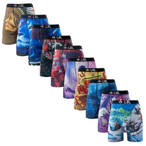 10 PACK KXLBL Men's Letter-Tape Boxer Briefs, Breathable, Comfortable Underwear for Daily Wear, Soft Men's Underwear Great for Summer