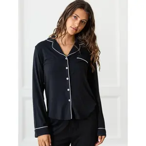 Women's Bamboo Stretch-Knit Long Sleeve Pajama Set TALL