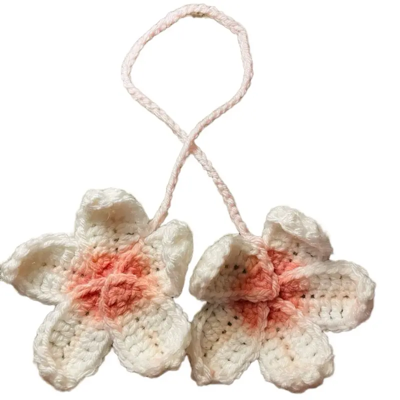 Handmade Crochet Hibiscus - Delicate Peach & Cream Colors - Perfect for Home Decor or Gift Giving