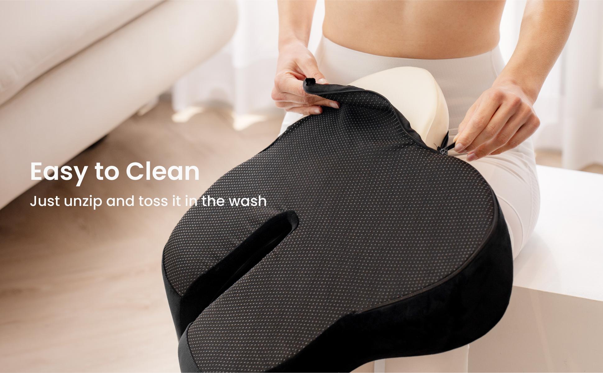 Alcedo Ergonomic Memory Foam Seat Cushion – Firm Support for Tailbone & Sciatica Pressure Relief, Non-Slip, Breathable & Washable Cover, Office Chair & Car Seat Cushion Alcedo Ergonomic Memory Foam Seat Cushion – Firm Support for Tailbone & Sciatica Pressure Relief, Non-Slip, Breathable & Washable Cover, Office Chair & Car Seat Cushion