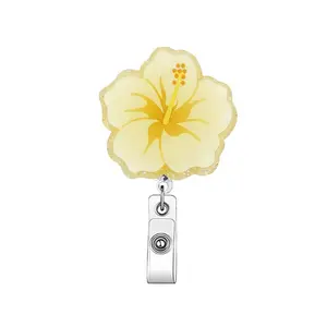 Elegant Versatile ID Badge Holder, Retractable Badge Reel, Nursing Badge Reel, Medical Badge Reel, Sweet Cute Work Tag Stand with Rotating Clip, Nurse Name Card Holder, Badge Decoration, Badge Accessories