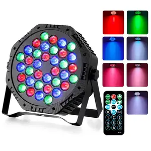 18- 36 RGB LED Stage Lights, with Remote and Voice Control - for Parties, Bars, DJs, Discos, Weddings, Concerts, Halloween, and Christmas Stage Lighting, Lighting Decorations