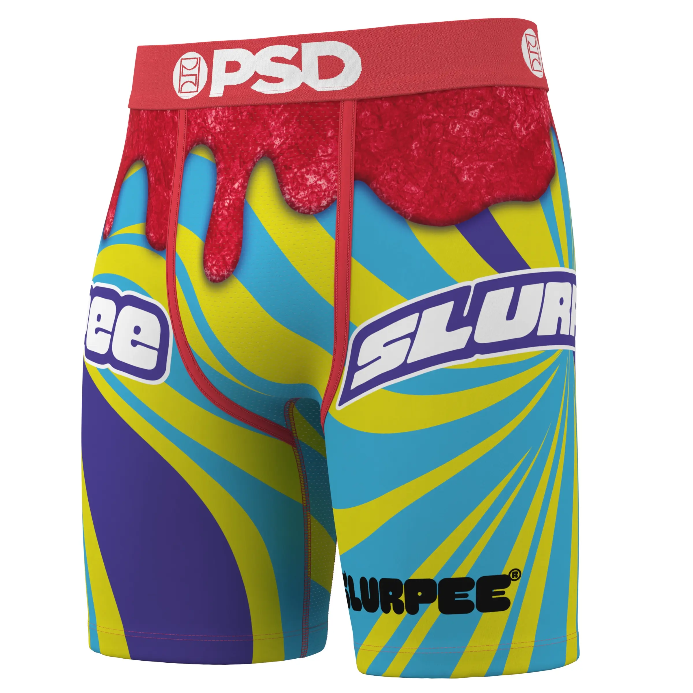 PSD Mens 7-Eleven Cherry Slurpee Boxer Brief - Standard Length 7 Inch Inseam, Soft and Breathable Poly Blend Fabric PSD Mens 7-Eleven Cherry Slurpee Boxer Brief - Standard Length 7 Inch Inseam, Soft and Breathable Poly Blend Fabric