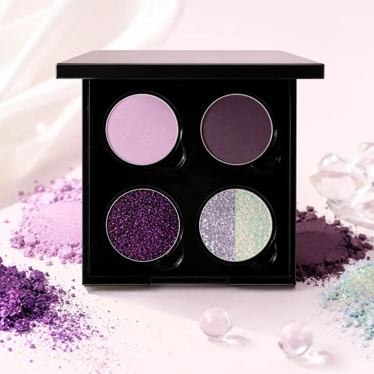 WOSUPRE Purple Eyeshadow Palette | Magnetic Acrylic Case | Glitter & Duo-Chrome Shades | High Pigment Long-Lasting Eye Makeup | Perfect Gift for Her