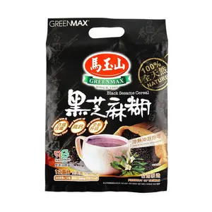 GREENMAX Instant Black Sesame Paste Drink Mix - 12 Sachets, 360g - Healthy Taiwanese Breakfast Beverage, Nutritious & Delicious