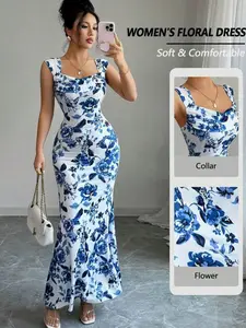 A-Line Sleeveless Long Dress - Elegant Summer Vacation Essential