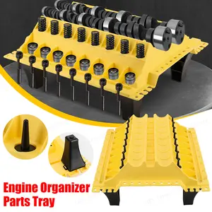 Engine Cylinder Head Organizer Valves Tool,Engine Organizer Parts Tray,Valvetrain Organizer Trays,Engine Cylinder Head Tray Organiser,Store Car Cylinder Head Parts (Valves, Springs, Camshafts)