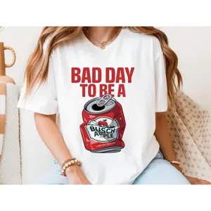 Bad Day to Be a Busch T-Shirt – Funny Beer Lover Tee, Busch Apple Drinking Shirt, Party Graphic Tee, Country Drinking Shirt for Men & Women