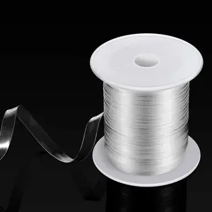 Clear Elastic Strap Lightweight Elastic Clear Bra Strap for Cloth Sewing Project (16 Yards x 0.12 Inch)