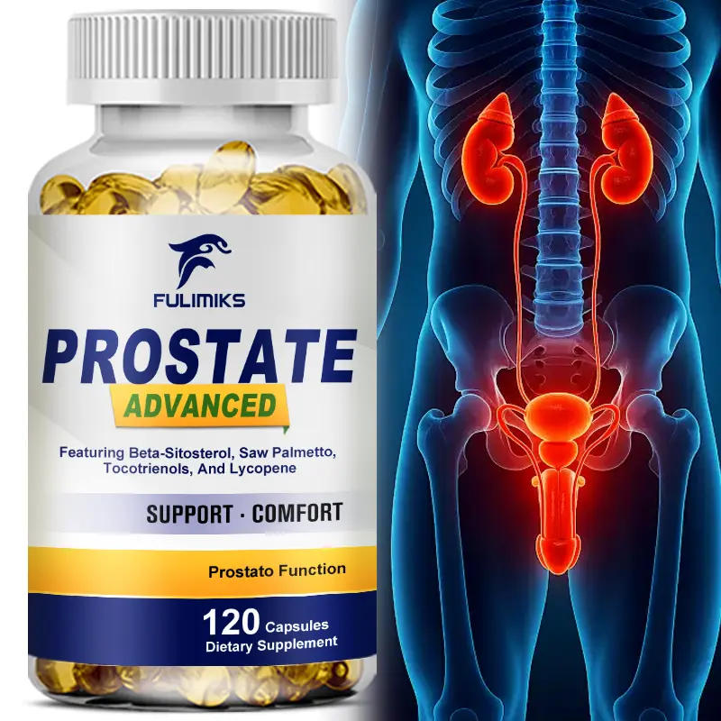 Prostate Advanced with Saw Palmetto - Prostate Health Supplements for Men, Bladder & Urinary Support with Beta-sitosterol, Saw Palmetto, Tocotrienols, and Lycopene Zinc, - 120 Capsules