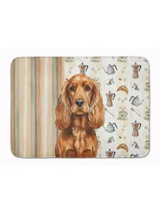 Carolines Treasures WDK7423RUG Animal-Inspired Cushioned Kitchen Rug, 19x27 in. Red English Cocker Spaniel Coffee Bar Memory Foam Mat, Animal-Inspired Kitchen Rugs, Cushioned Kitchen Rugs