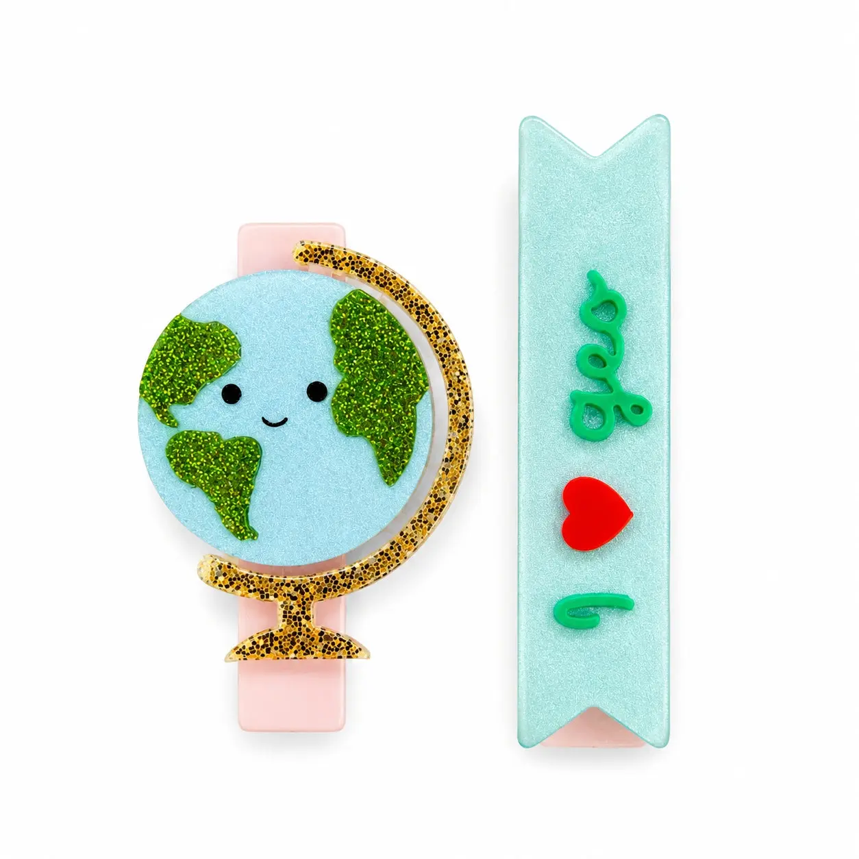 Globe & I Love Geo Hair Clips (Set of 2)