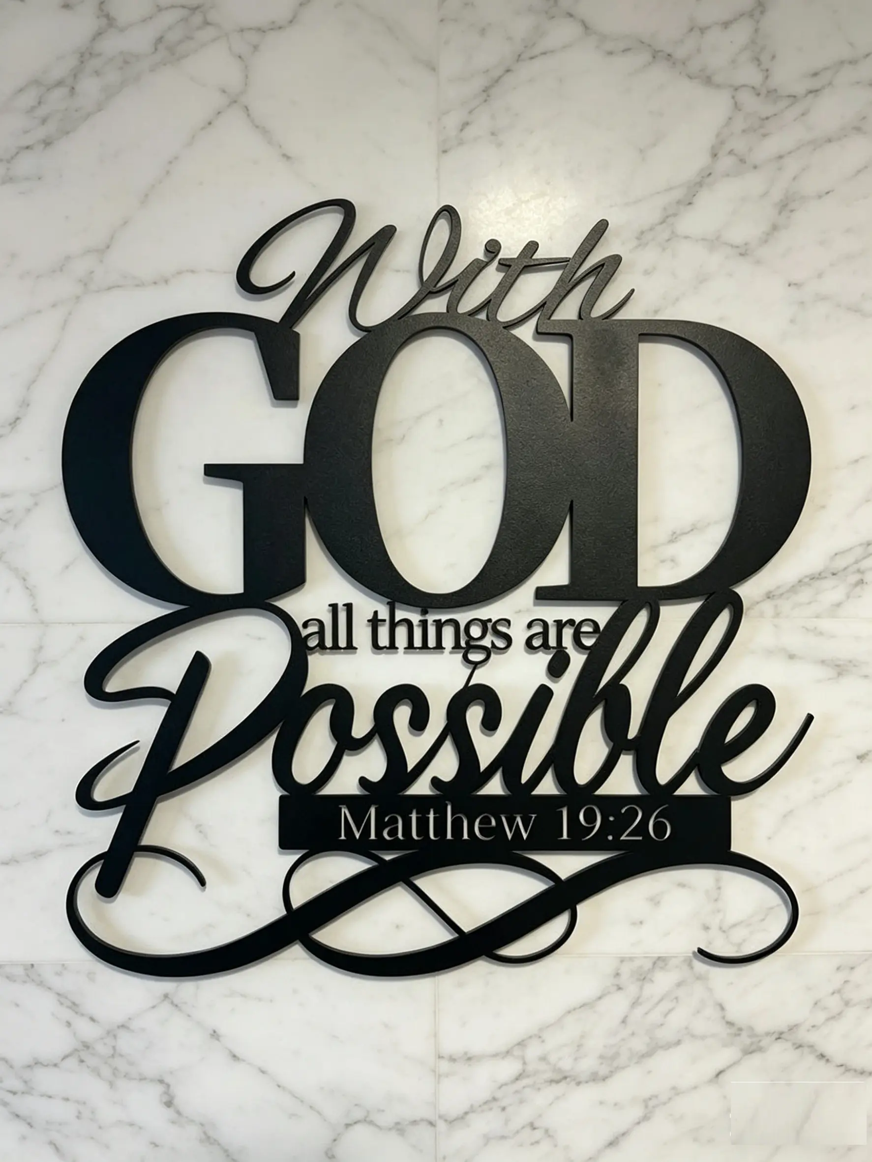 Letter & Bible Verse Pattern Wall Art, 1 Count Modern Metal Wall Decor, Wall Hanging Stylish Religious Decor for Home Living Room Bedroom Office, Religious Decoration