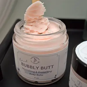 Body Balm: Bubbly Butt, Champagne Scented Body Moisturizer, Balm for the Skin, Body Care Fragrance, Nourishing Skin Care