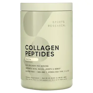 Sports Research Collagen Peptides, Vanilla , 1.06 lb (480 g)