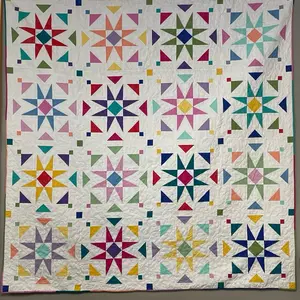 Mosaic Star Quilt Kit - Colorful Patchwork Design for DIY Crafting Projects