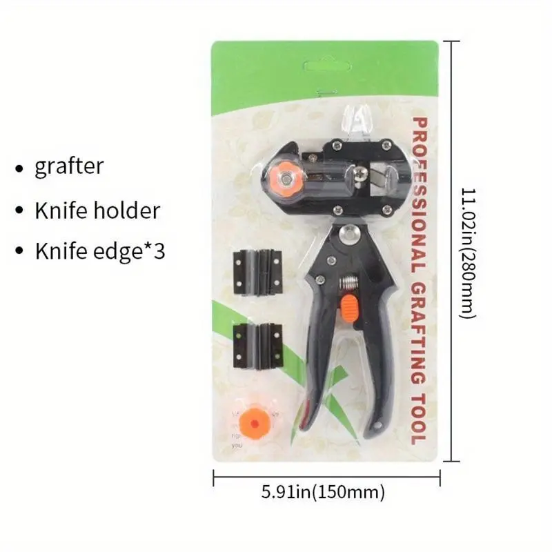 1 Set, Garden Grafting Tools, 2 In 1 Garden Pruning Tools, Grafting Knife, For Plant Branch Vine Fruit Tree Cutting, Pruner Tool Kits